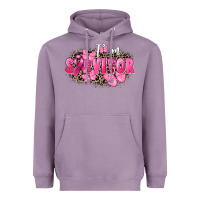 Lavender I' m survivor Breast Cancer Heavyweight Hoodie - FaDigitalArtStudio
