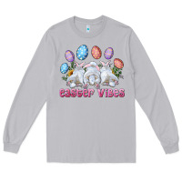 Moon Dust Easter Vibes with Bunny and Eggs Long Sleeve Tee - RanaPortraitStore