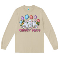 Mushroom Easter Vibes with Bunny and Eggs Long Sleeve Tee - RanaPortraitStore