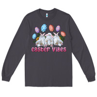 Smoke Easter Vibes with Bunny and Eggs Long Sleeve Tee - RanaPortraitStore