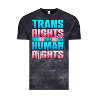 Cloud Black Trans Rights Are Human Rights Vintage Tee - BundleAndBundleShop