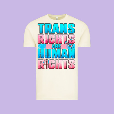 Trans Rights Are Human Rights Vintage Tee Designed By Bundleandbundleshop