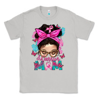 Moon Dust Warrior Mom Messy Bun With Flowers Classic Tee - BundleAndBundleShop