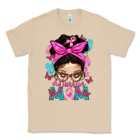 Mushroom Warrior Mom Messy Bun With Flowers Classic Tee - BundleAndBundleShop