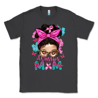 Smoke Warrior Mom Messy Bun With Flowers Classic Tee - BundleAndBundleShop