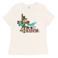 Bone he is risen cross Ladies Tee - BarkalooDesign