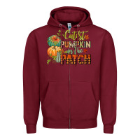 Burgundy cutest pumpkin in the patch Zipper Hoodie - CowGirlArtShop