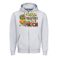 Heather Grey cutest pumpkin in the patch Zipper Hoodie - CowGirlArtShop