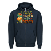 Navy cutest pumpkin in the patch Zipper Hoodie - CowGirlArtShop