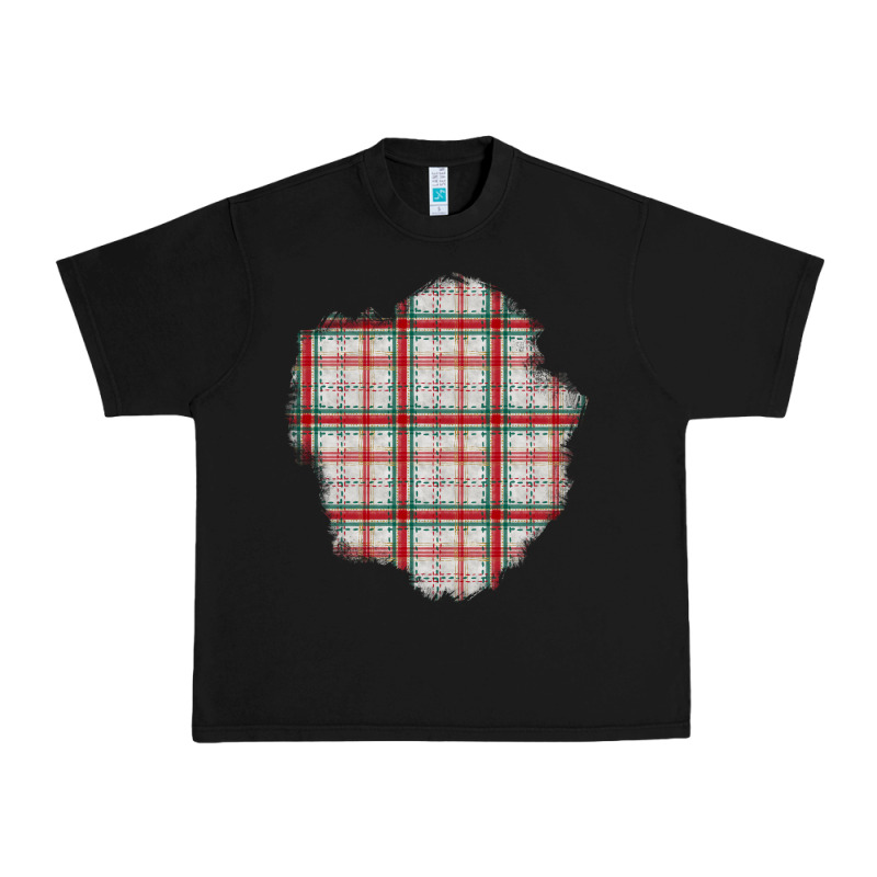 Christmas Tartan Patch Urban Heavy Tee by BundleAndBundleShop | Teevron