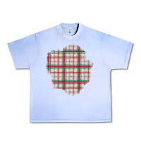 Grape Ice Christmas Tartan Patch Urban Heavy Tee - BundleAndBundleShop
