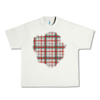 Pistachio Christmas Tartan Patch Urban Heavy Tee - BundleAndBundleShop