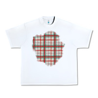 White Christmas Tartan Patch Urban Heavy Tee - BundleAndBundleShop