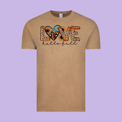 Hello Fall Love Vintage Tee Designed By Jahusdesignshop