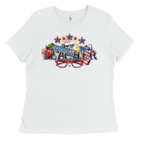 White american teacher Ladies Tee - NancyCooperArtShop