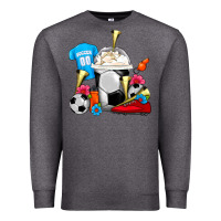Charcoal Heather Soccer Frappe Coffee Premium Sweatshirt - FaDigitalArtStudio