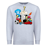 Heather Grey Soccer Frappe Coffee Premium Sweatshirt - FaDigitalArtStudio
