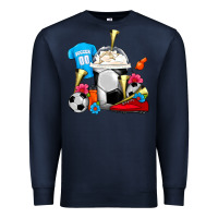 Navy Soccer Frappe Coffee Premium Sweatshirt - FaDigitalArtStudio