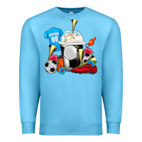 Ocean Blue Soccer Frappe Coffee Premium Sweatshirt - FaDigitalArtStudio
