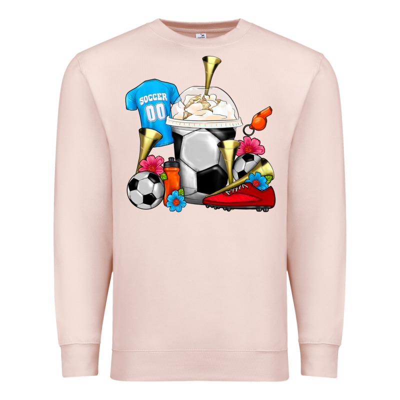 Soccer Frappe Coffee Premium Sweatshirt by FaDigitalArtStudio | Teevron