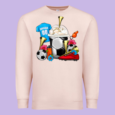 Soccer Frappe Coffee Premium Sweatshirt Designed By Fadigitalartstudio