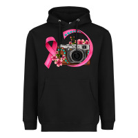 Black floral cancer ribbon vintage camera Heavyweight Hoodie - FaDigitalArtStudio