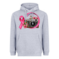 Heather Grey floral cancer ribbon vintage camera Heavyweight Hoodie - FaDigitalArtStudio