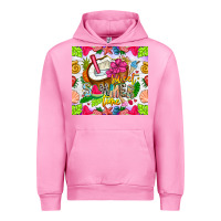 Fuchsia Pink summer time Urban Hoodie - CowhideDigitalArt