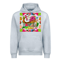 Heather Grey summer time Urban Hoodie - CowhideDigitalArt