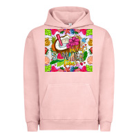 Pigment Salmon summer time Urban Hoodie - CowhideDigitalArt