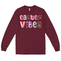Burgundy Easter vibes Long Sleeve Tee - RanaPortraitStore
