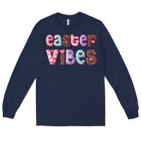 Navy Easter vibes Long Sleeve Tee - RanaPortraitStore