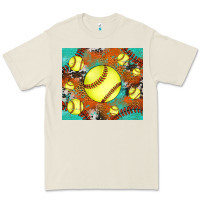 Bone softball cowhide turquoise glitter tumbler Premium Tee - Jasminsmagicworld