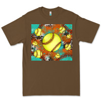 Cacao softball cowhide turquoise glitter tumbler Premium Tee - Jasminsmagicworld