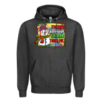 Charcoal Heather theres snowbody cooler than me Zipper Hoodie - CowGirlArtShop