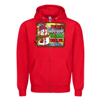 Red theres snowbody cooler than me Zipper Hoodie - CowGirlArtShop