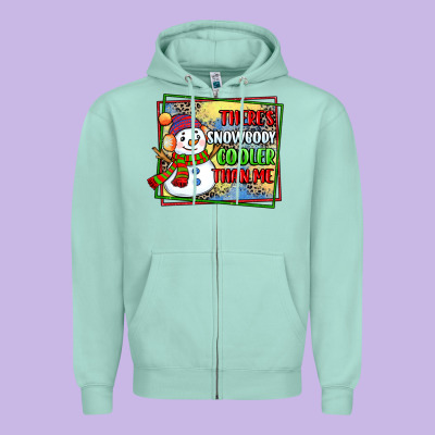 Theres Snowbody Cooler Than Me Zipper Hoodie Designed By Cowgirlartshop