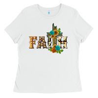 White faith with cross Ladies Tee - BarkalooDesign