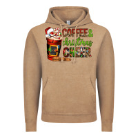 Vintage Coffee Coffee and Christmas cheer Vintage Hoodie - NancyCooperArtShop