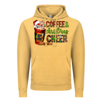 Vintage Mustard Coffee and Christmas cheer Vintage Hoodie - NancyCooperArtShop