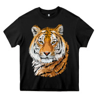Black Tiger Head Heavy Core Tee - LillyAllenDesigns