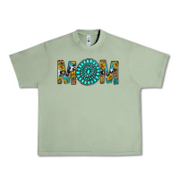 Oil Green Western Mom With Turquoise Gemstone Urban Heavy Tee - BundleAndBundleShop