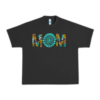 Pigment Black Western Mom With Turquoise Gemstone Urban Heavy Tee - BundleAndBundleShop