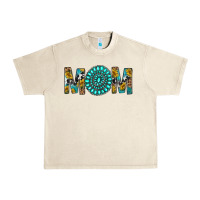 Sandshell Western Mom With Turquoise Gemstone Urban Heavy Tee - BundleAndBundleShop