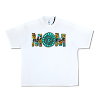 White Western Mom With Turquoise Gemstone Urban Heavy Tee - BundleAndBundleShop