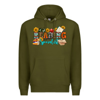Army Green reading specialist olivia Premium Hoodie - OliviaCreatesArt