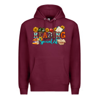 Burgundy reading specialist olivia Premium Hoodie - OliviaCreatesArt