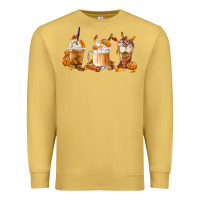 Antique Gold Fall Coffees Premium Sweatshirt - FaDigitalArtStudio
