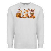 Dove Grey Fall Coffees Premium Sweatshirt - FaDigitalArtStudio
