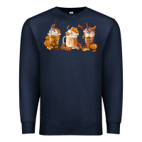 Navy Fall Coffees Premium Sweatshirt - FaDigitalArtStudio